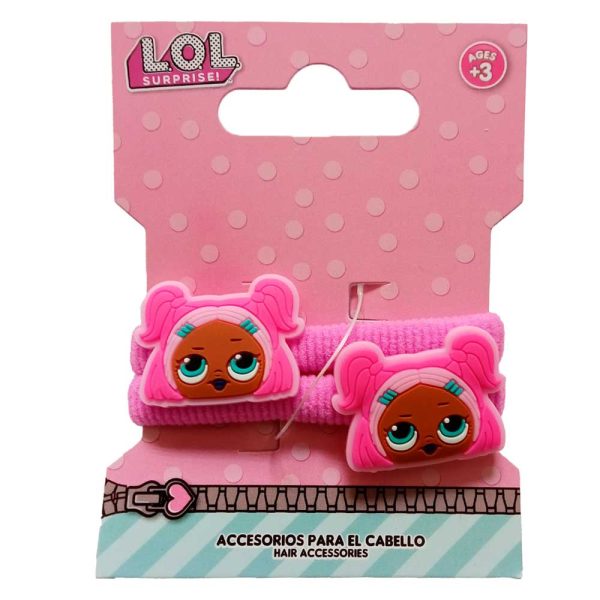 Accesorios Cabello – Niñ@s Trendy – Complementos Moda – Vestir con Estilo – (licencia oficial) – Coletero elástico de Pelo (Rubber Pony Tail) color Rosa – Lol Surprise – Urban – Tendencia – Style – 9,0 x 2,7 cm. – Moda The Happy Patch - Imagen 3