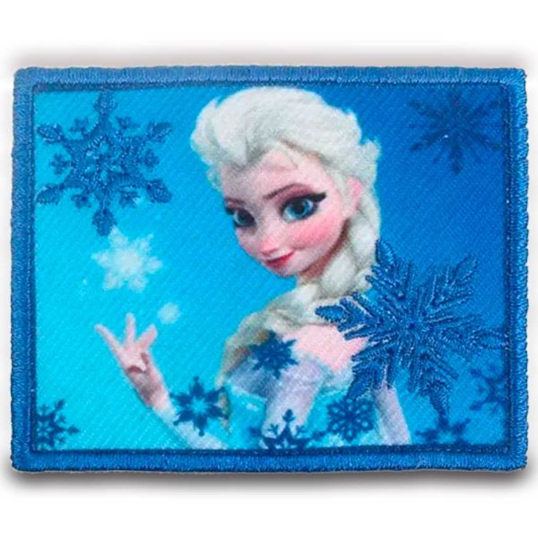 Parches Ropa Disney – Parche Bordado Ropa – (licencia oficial) – Frozen – Elsa – Princesas – Magia – Fantasía – 6,8 x 5,8 cm. - Moda The Happy Patch