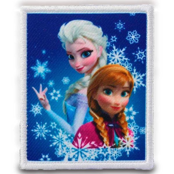 Parches Ropa Disney – Parche Bordado Ropa – (licencia oficial) – Frozen – Elsa & Ana – Princesas – Familia – Magia – Fantasía – 6,0 x 7,0 cm. - Moda The Happy Patch