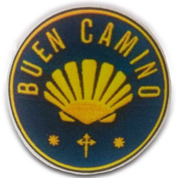 Parches Ropa – Parche Impreso Ropa Serigrafiado – Exclusivo – Camino de Santiago – Concha de Peregrino – Buen Camino – Galicia – Compostela – Religión – Xacobeo – Año Santo – 5,6 x 5,6 cm. - Moda The Happy Patch
