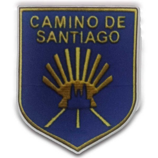 Parches Ropa – Parche Impreso Ropa Serigrafiado – Exclusivo – Camino de Santiago – Concha de Peregrino – Galicia – Compostela – Religión – Xacobeo – Año Santo – 5,5 x 6,2 cm. - Moda The Happy Patch