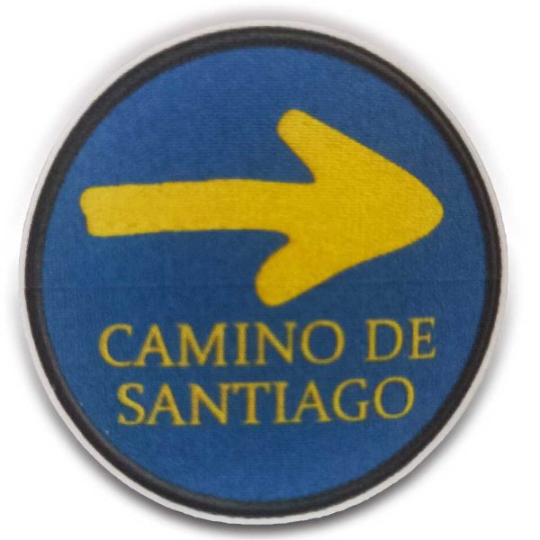 Parches Ropa – Parche Impreso Ropa Serigrafiado – Exclusivo – Camino de Santiago – Flecha de Camino – Galicia – Compostela – Religión – Xacobeo – Año Santo – 5,6 x 5,6 cm. - Moda The Happy Patch