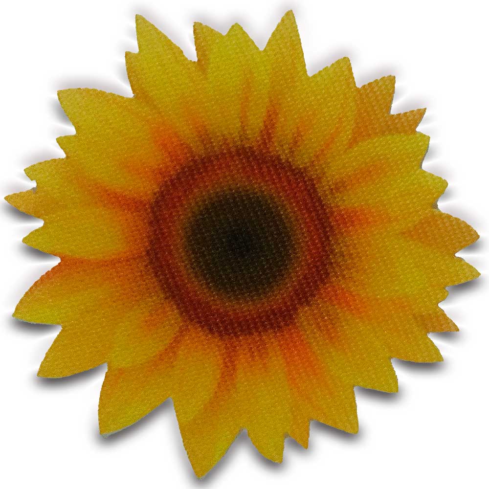Parches Ropa – Parche Impreso Ropa Serigrafiado – Exclusivo – Flores – Flor Amarilla – Girasol – Tiempo – Hippie – 4,6 x 4,6 cm. - Moda The Happy Patch