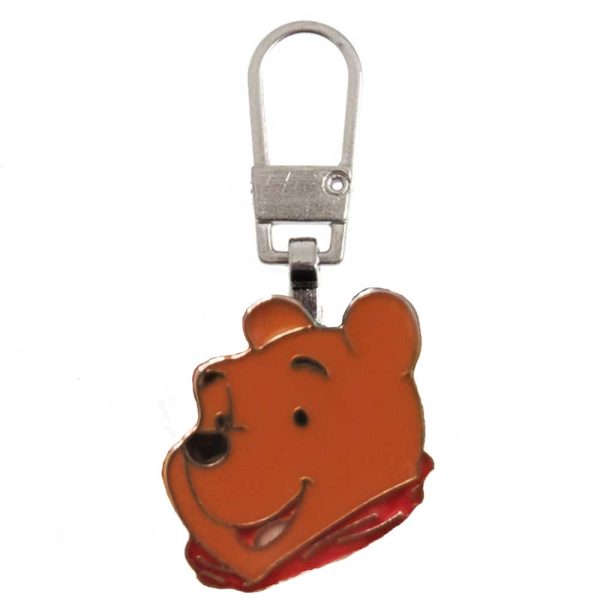 Disney – Animales – Tirador Cremallera Metálico – (licencia oficial) – Winnie The Pooh – Winnie – Tiernos – 1,8 x 2,0 cm. – Moda The Happy Patch