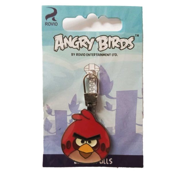 Angry Birds – Animales – Tirador Cremallera Metálico – (licencia oficial) – Pájaro Rojo – Terence – Enfadado – 1,4 x 2,5 cm. – Moda The Happy Patch - Imagen 3