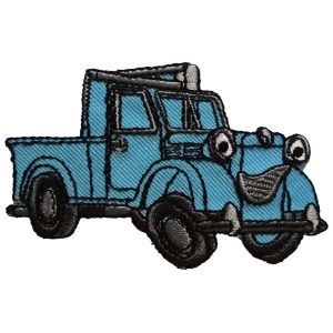 Parches Ropa Bob el Constructor – Parche Bordado Ropa – (licencia oficial) – Bob the Builder – Lofty – Camión Grúa – Maquinaria – Oficios – Trabajos – 7,9 x 5,2 cm. – Moda The Happy Patch