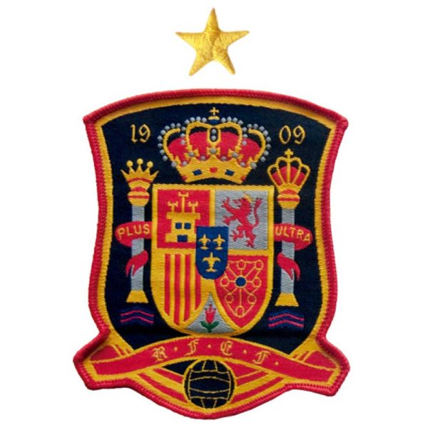 Parches Ropa Fútbol Deportes – Parche Tejido Ropa – España – (licencia oficial) – Selección Española – Escudo – Sport – 6,5 x 9,4 cm. - Moda The Happy Patch