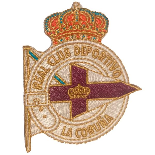 Parches Ropa Fútbol Deportes – Parche Bordado Ropa – (licencia oficial) – Real Club Deportivo de La Coruña – Escudo – 6,0 x 7,0 cm. – Moda The Happy Patch