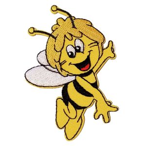 Parches Ropa La Abeja Maya – Parche Bordado Ropa – (licencia oficial) – Infantil – Animales – Abeja – Mundo Fantasía – Tiernos – 5,5 x 7,8 cm. – Moda The Happy Patch
