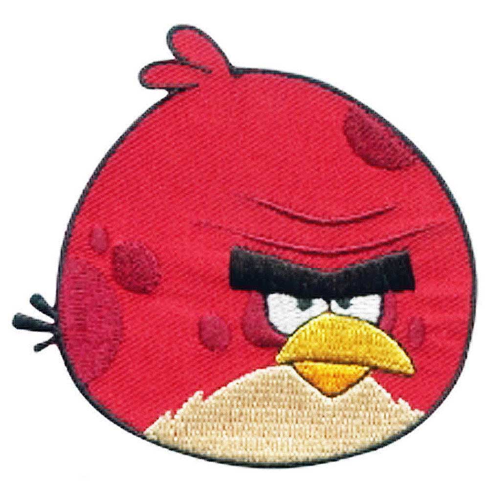 Parches Ropa Angry Birds – Parche Bordado Ropa – (licencia oficial) – Angry Birds – Animales – Pájaro – Terence – 7,5 x 7,1 cm. - Moda The Happy Patch