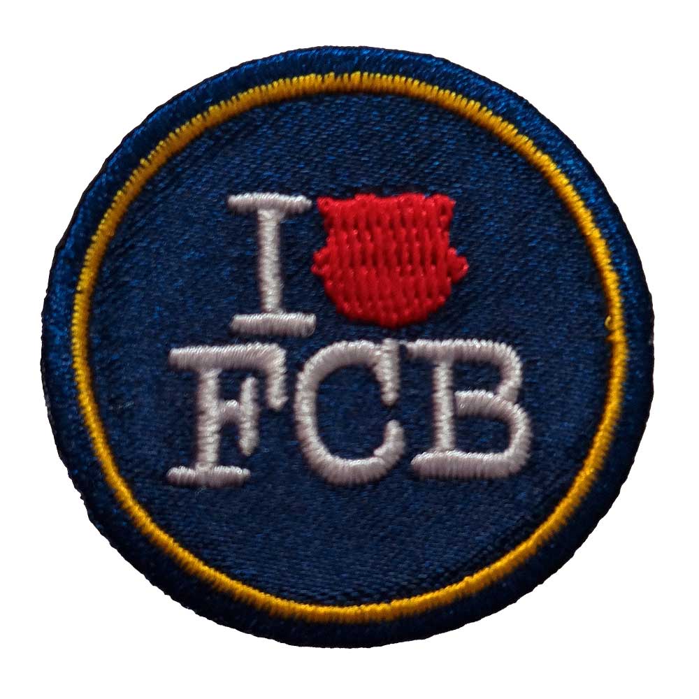 Parches Ropa Fútbol Deportes – Parche Bordado Ropa – (licencia oficial) – Fútbol Club Barcelona FCB – Escudo – 4,0 x 4,0 cm. - Moda The Happy Patch