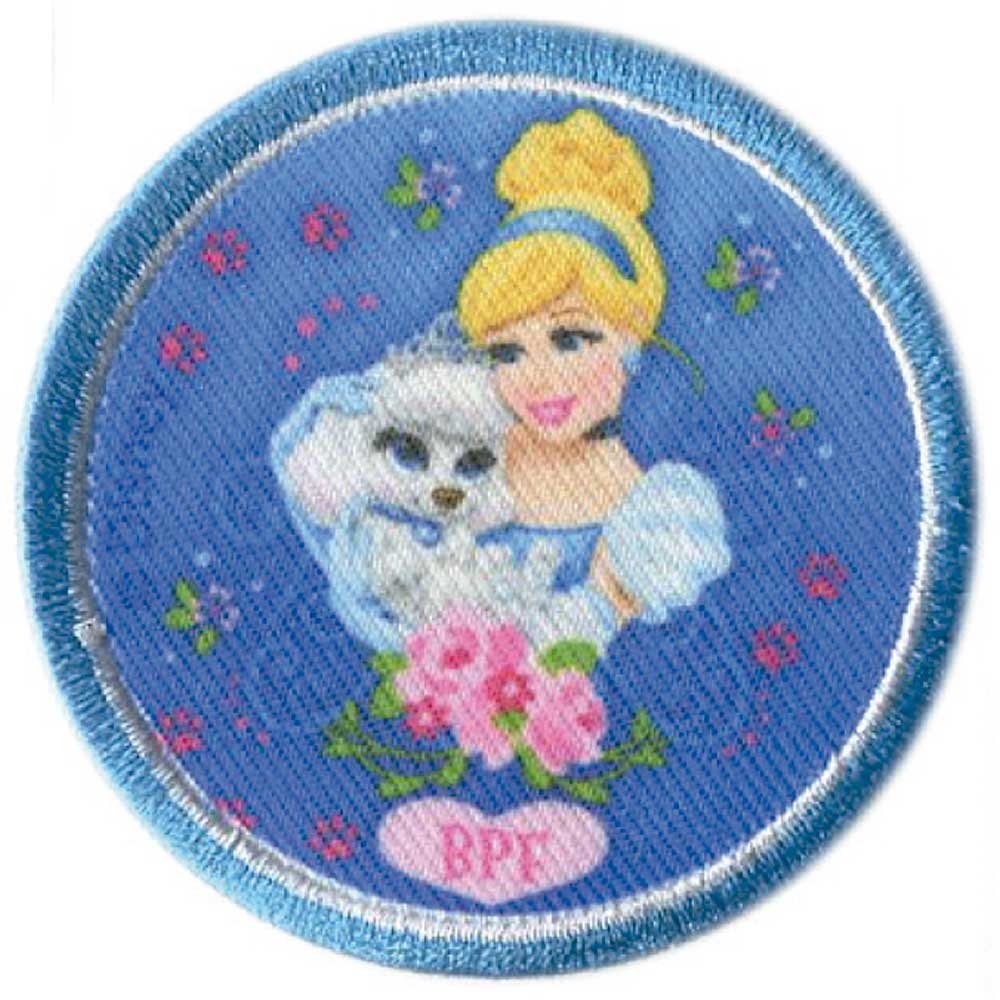 Parches Ropa Disney – Parche Bordado Ropa – (licencia oficial) – Palace Pets – Mascotas Reales – Princesas – Pumpki & Cenicienta – 6,5 x 6,5 cm. - Moda The Happy Patch