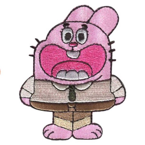 Parches Ropa Gumball – Parche Bordado Ropa – (licencia oficial) – Animales – Conejo – Gumball – Papá Richard – 5,0 x 7,0 cm. - Moda The Happy Patch