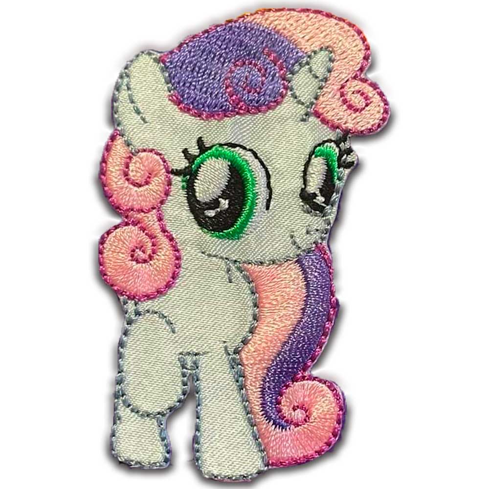 Parches Ropa My Little Pony – Parche Bordado Ropa – Animales – Infantil – (licencia oficial) – My Little Pony – Sweetie Belle – Tiernos – Divertidos – 3,8 x 6,0 cm. - Moda The Happy Patch