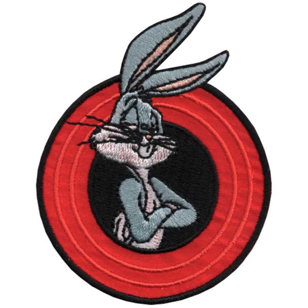 Parches Ropa Warner Bros – Parche Bordado Ropa – Animales – (licencia oficial) – Looney Tunes – Conejo Bugs Bunny – Graciosos – Divertidos – 6,0 x 7,0 cm. - Moda The Happy Patch