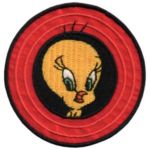 Parches Ropa Warner Bros – Parche Bordado Ropa – Animales – (licencia oficial) – Looney Tunes – Tweety – Canario Piolín – Tiernos – 6,0 x 6,0 cm. - Moda The Happy Patch