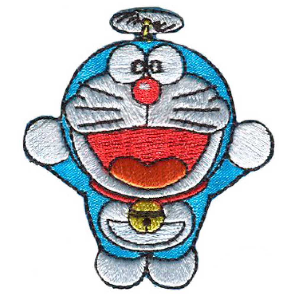 Parches Ropa Doraemon – Parche Bordado Ropa – Animales – (licencia oficial) – Doraemon – El Gato Cósmico – Doraemon – 5,3 x 6,0 cm. - Moda The Happy Patch