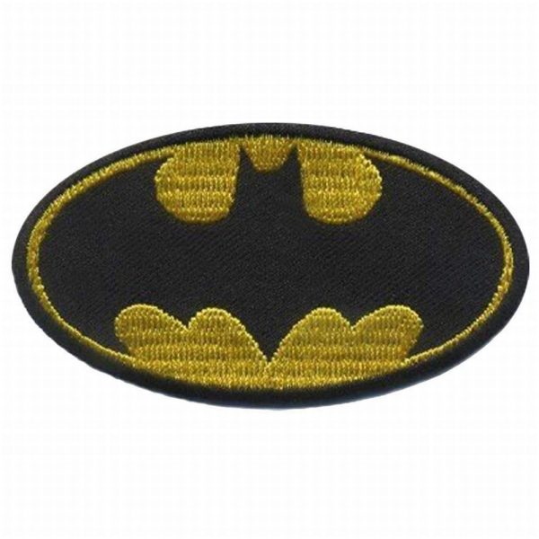 Parches Ropa Marvel – Parche Bordado Ropa – (licencia oficial) – Batman – Escudo – 7,8 x 4,3 cm. - Moda The Happy Patch