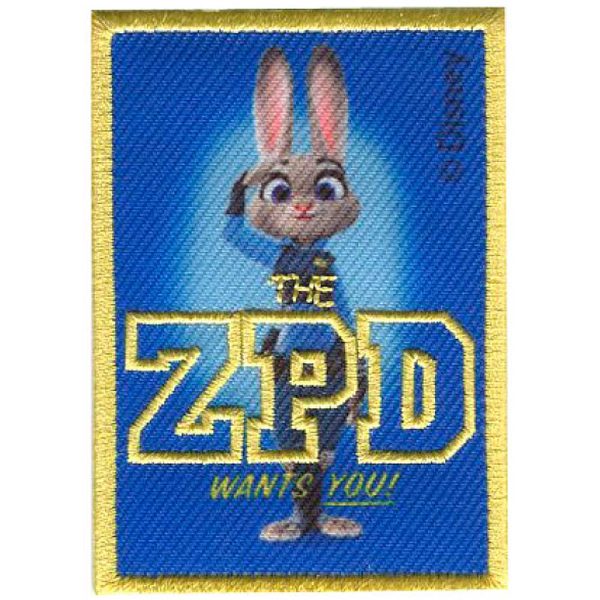 Parches Ropa Disney – Parche Bordado Ropa – Animales – Aventureros – (licencia oficial) – Zootopia – Zootrópolis – Judy Hopps – 4,9 x 6,9 cm. - Moda The Happy Patch