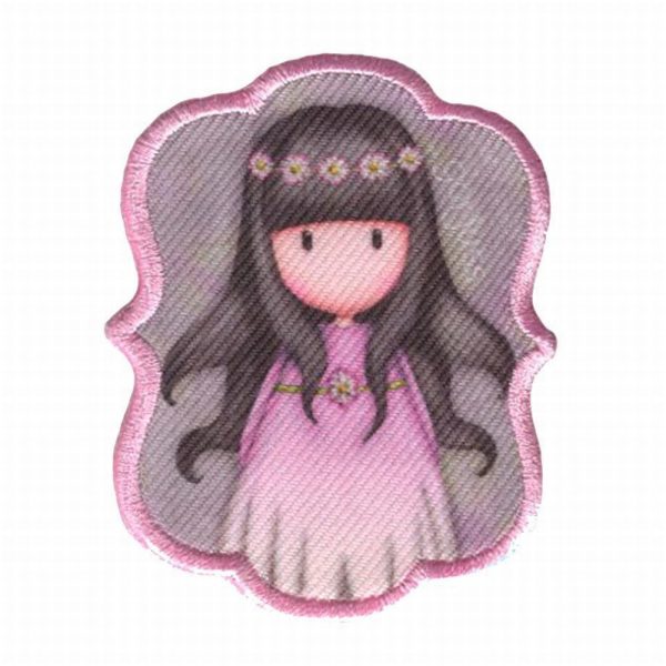 Parches Ropa Gorjuss – (licencia oficial) – Parche Bordado Ropa – Gorjuss – Niñas – Muñecas – Dulces – Tiernos – Sentimientos – 5,5 x 6,9 cm. - Moda The Happy Patch