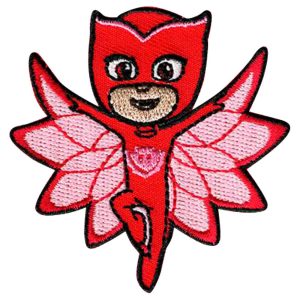 Parches Ropa PJ Mask – Parche Bordado Ropa – (licencia oficial) – PJ Mask – Héroes en Pijamas – Owlette – Buhita – 6,3 x 6,3 cm. – Moda The Happy Patch