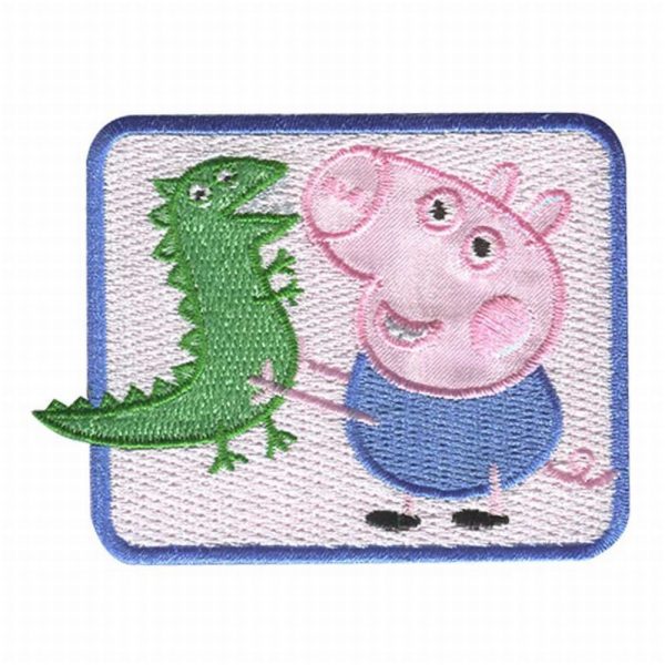 Parches Ropa Peppa Pig – Parche Bordado Ropa – Animales – (licencia oficial) – Peppa Pig – George – 8,2 x 6,2 cm. - Moda The Happy Patch