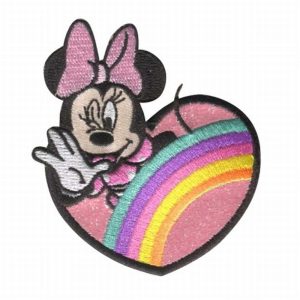 Parches Ropa Disney – Parche Bordado Ropa – (licencia oficial) – Animales – Minnie Mouse Glitter Style – Diseño Brilli-Brilli – Minnie – 6,5 x 7,4 cm. - Moda The Happy Patch