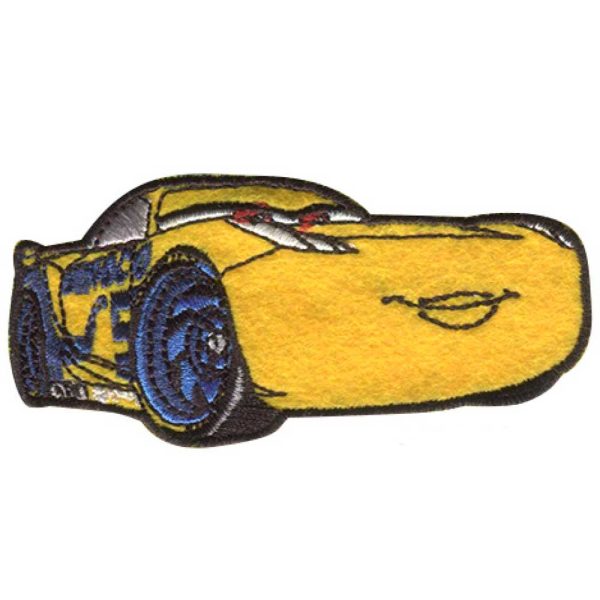 Parches Ropa Disney – Pixar – Vehículos – Transportes – Racers – Carreras – Parche Bordado Ropa – (licencia oficial) – Cars Kachow – Coches – Cruz Ramírez – 7,7 x 3,6 cm. - Moda The Happy Patch