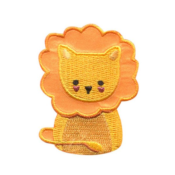 Parches Ropa Kawanimals – Parche Bordado Ropa – (licencia oficial) – Animales – Kawanimals – León – Lion – Infantil – 4,7 x 6,1 cm. - Moda The Happy Patch