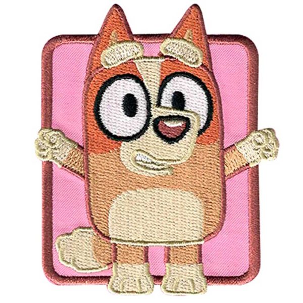 Parches Ropa Bluey – Parche Bordado Ropa – Animales – (licencia oficial) – Perrito Bingo – Mascota – Perro Pastor Granadero Australiano – Blue Heeler – 5,5 x 7,5 cm. - Moda The Happy Patch