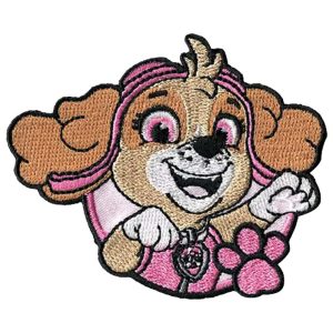 Parches Ropa La Patrulla Canina – Parche Bordado Ropa – (licencia oficial) – Paw Patrol – Skye – Mascotas – Animales – Perro Cockapoo – 7,5 x 6,2 cm. – Moda The Happy Patch