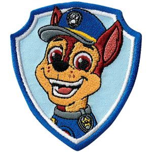 Parches Ropa La Patrulla Canina – Parche Bordado Ropa – (licencia oficial) – Paw Patrol – Chase – Mascotas – Animales – Perro Pastor alemán – 6,5 x 7,3 cm. – Moda The Happy Patch