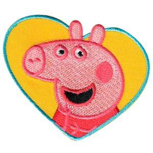 Parches Ropa Peppa Pig – Parche Bordado Ropa – Animales – (licencia oficial) – Peppa Pig – Peppa – 7,0 x 5,7 cm. – Moda The Happy Patch