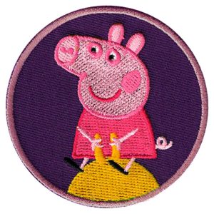 Parches Ropa Peppa Pig – Parche Bordado Ropa – Animales – (licencia oficial) – Peppa Pig – Peppa – 6,5 x 6,5 cm. – Moda The Happy Patch