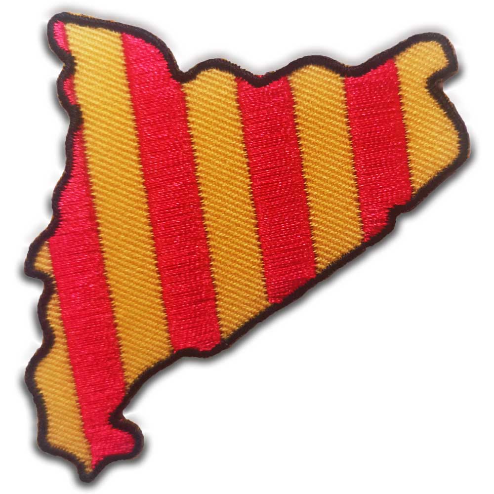 Parches Ropa – Parches Bordados Ropa – Bandera – Cataluña – Catalunya – Catalonia – 6,5 x 5,5 cm. - Moda The Happy Patch