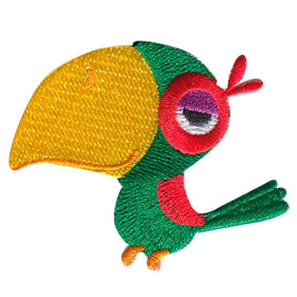 Parches Ropa – Parche Bordado Ropa – Exclusivo – Animales – Loro – 6,1 x 5,0 cm. - Moda The Happy Patch