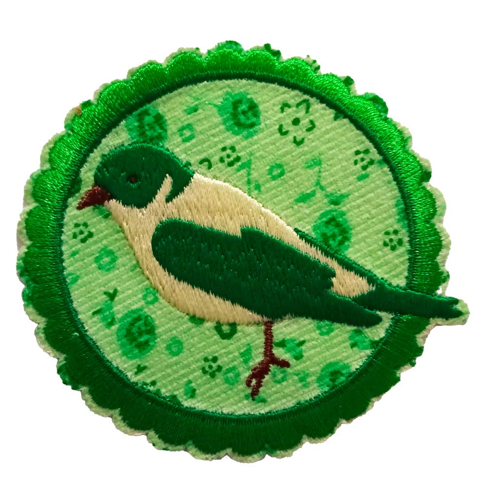 Parches Ropa – Parche Bordado Ropa – Exclusivo – Animales – Pájaro – Amarillo & Verde – 7,3 x 6,7 cm. – Moda The Happy Patch