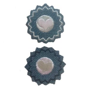 Parches Ropa Pack – (2 Parches Bordados Ropa Tejana) – Exclusivo – Motivo Decorativo – Denim – Tejido Tejano – Flores – Corazón – Sentimientos – Love – Flowers – Hippie – 2 Parches 3,4 x 3,4 cm. – Moda The Happy Patch