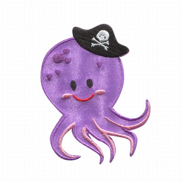 Parches Ropa – Parche Bordado Ropa – Exclusivo – Animales – Pulpo – 5,2 x 7,1 cm. - Moda The Happy Patch