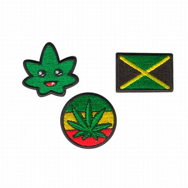 Parches Ropa Pack – (3 Parches Bordados Ropa) – Exclusivos – Jamaica – 3 cm. - Moda The Happy Patch