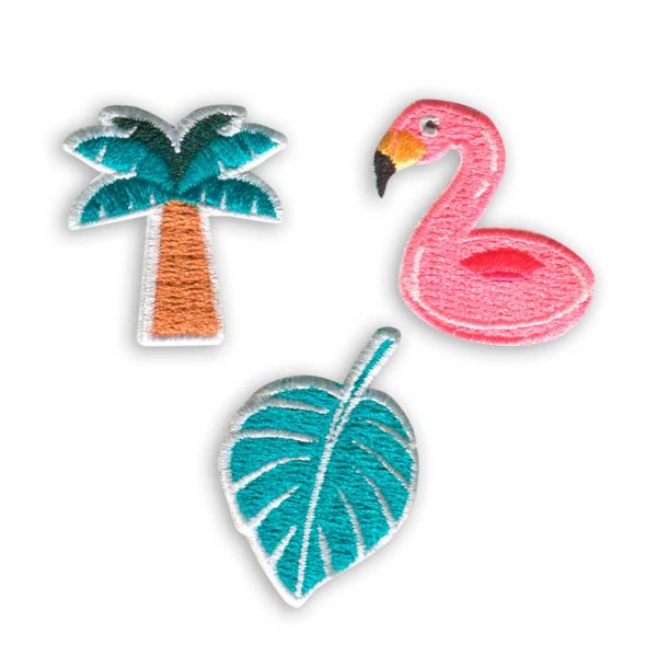 Parches Ropa Pack – (3 Parches Bordados Ropa) – Exclusivos – Verano – 3 cm. - Moda The Happy Patch