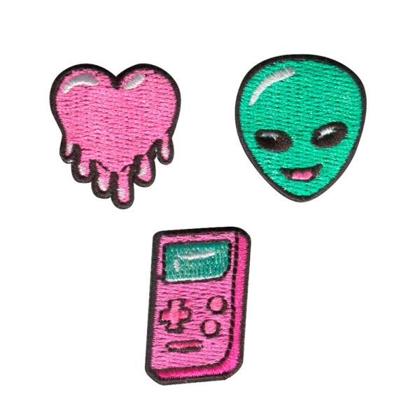 Parches Ropa Pack – (3 Parches Bordados Ropa) – Exclusivos – Gaming – 3 cm. - Moda The Happy Patch
