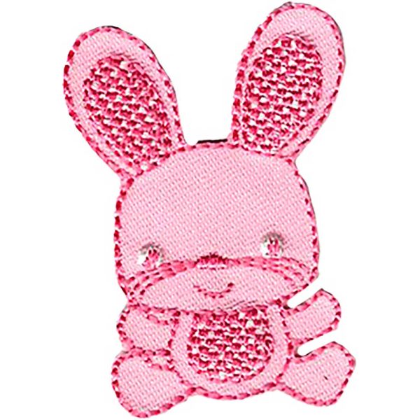 Parches Ropa – Parche Bordado Ropa – Exclusivo – Animales – Baby – Bebé – Conejo Rosa – 2,5 x 4,0 cm. - Moda The Happy Patch