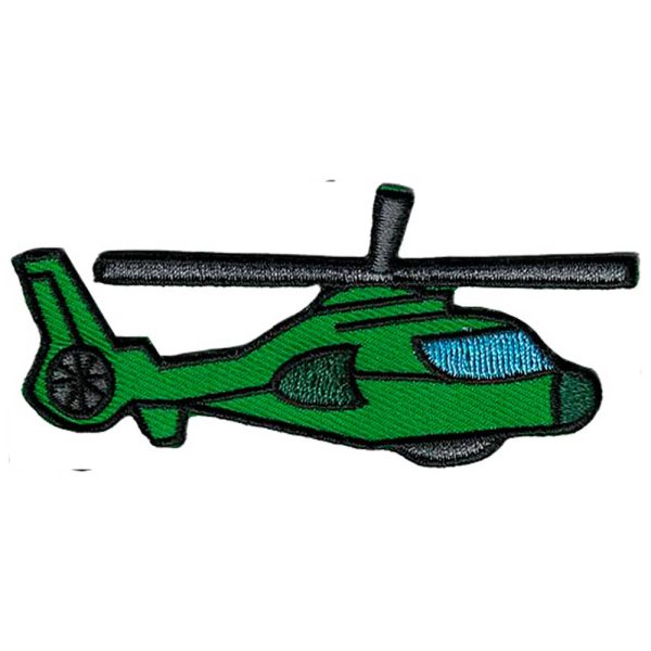 Parches Ropa – Parche Bordado Ropa – Exclusivo – Vehículos – Transportes – Helicóptero – Militar – 9,5 x 4,3 cm. - Moda The Happy Patch