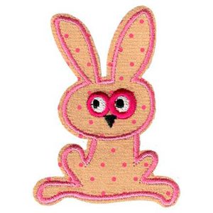 Parches Ropa – Parche Bordado Ropa – Exclusivo – Animales – Dots – Lunares – Topos – Conejo – 5,1 x 6,7 cm. - Moda The Happy Patch