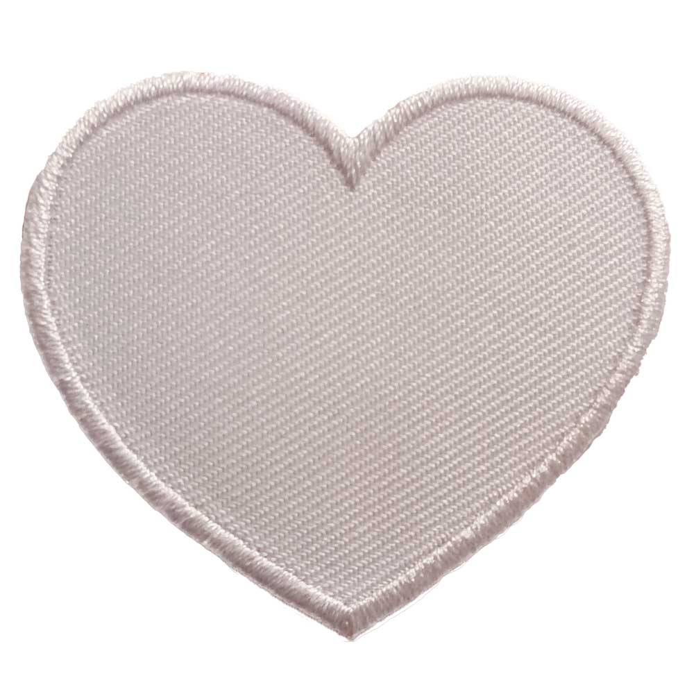 Parches Ropa – Parche Bordado Ropa – Exclusivo – Símbolo – Sentimientos – Heart – Corazón Blanco – Love – Amor – 5,2 x 4,6 cm. – Moda The Happy Patch
