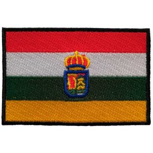 Parches Ropa – Parches Bordados Ropa – Bandera – La Rioja – Comunidad Autónoma – 7,0 x 4,5 cm. – Moda The Happy Patch