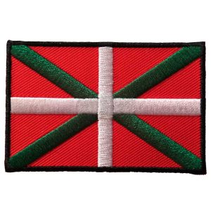 Parches Ropa – Parches Bordados Ropa – Bandera – Ikuriña – Euskadi – País Vasco – Comunidad Autónoma – 7,0 x 4,5 cm. – Moda The Happy Patch