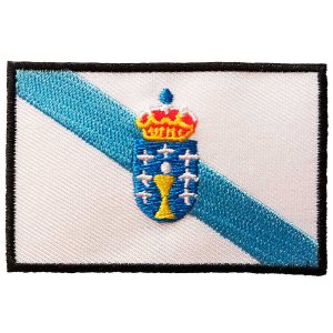 Parches Ropa – Parches Bordados Ropa – Bandera – Galicia – Galiza – Comunidad Autónoma – 7,0 x 4,5 cm. – Moda The Happy Patch