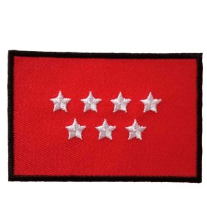 Parches Ropa – Parches Bordados Ropa – Bandera – Comunidad de Madrid – Comunidad Autónoma – 7,0 x 4,5 cm. - Moda The Happy Patch